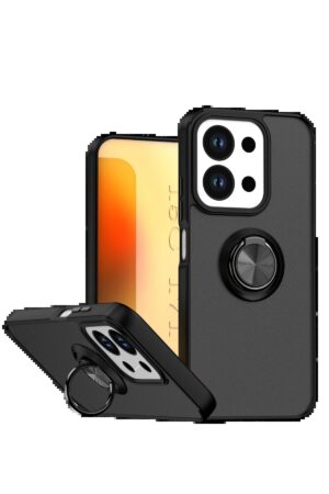 Xiaomi Redmi 15C 4G Montreal Yüzüklü Silikon Kapak - Siyah-(5796)