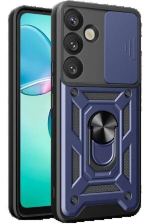 Samsung Galaxy A17 5G Pars Lens Yüzüklü Silikon - Lacivert-(5796)