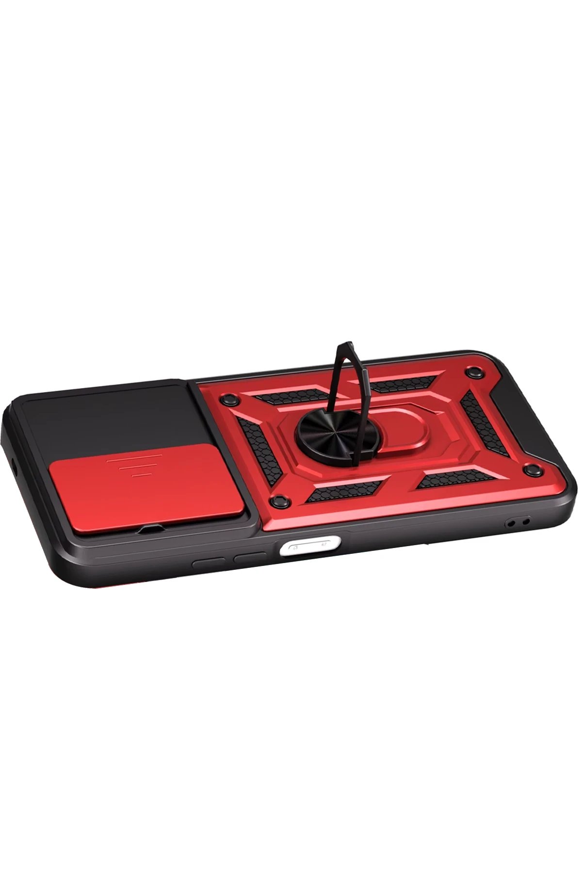 Xiaomi Redmi 15C 4G Pars Lens Yüzüklü Silikon - Kırmızı-(5796) - Görsel 3