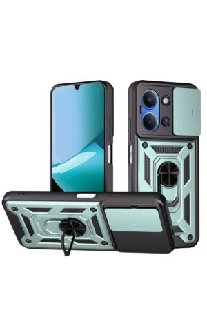 Xiaomi Redmi 15C 4G Pars Lens Yüzüklü Silikon - Yeşil-(5796)