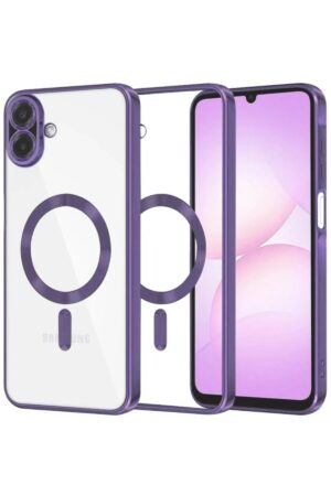 Samsung Galaxy A07 Kross Magneticsafe Kapak - Mor-(5796)