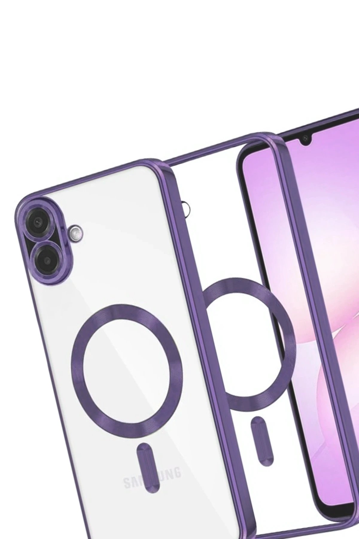 Samsung Galaxy A07 Kross Magneticsafe Kapak - Mor-(5796) - Görsel 3