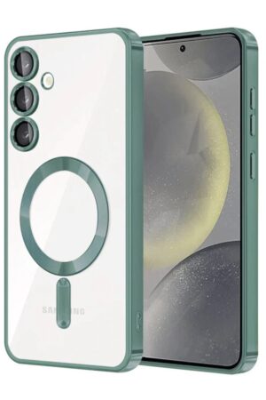 Samsung Galaxy A17 5G Kross Magneticsafe Kapak - Koyu Yeşil-(5796)