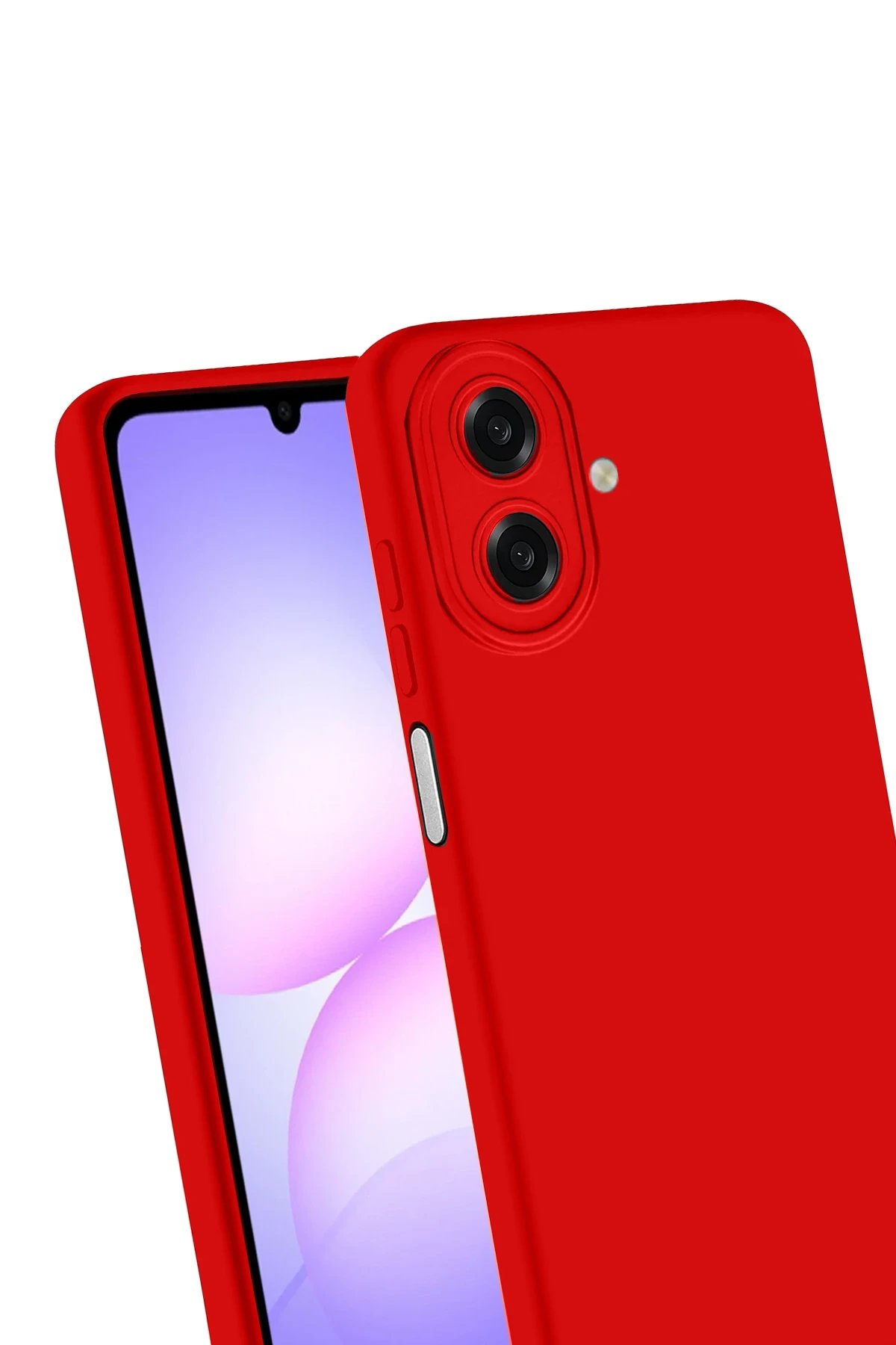 Samsung Galaxy A07 Nano içi Kadife Silikon - Kırmızı-(5796) - Görsel 2