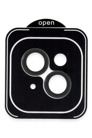 Apple iPhone 13 PVD Metal Kamera Lens - Siyah-(5796)