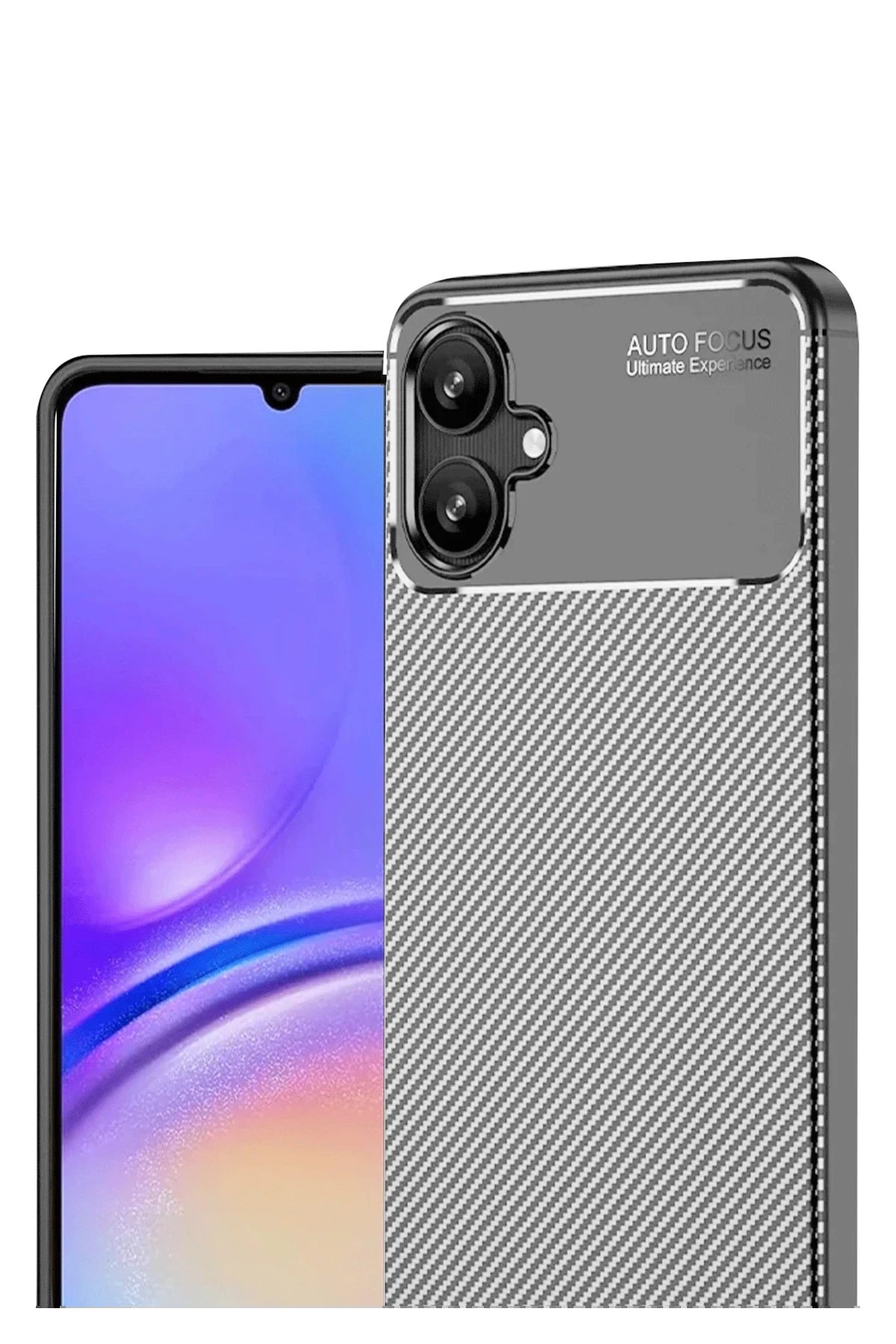 Samsung Galaxy A06 Kılıf Auto Focus Karbon Kapak - Gri-(5796) - Görsel 2