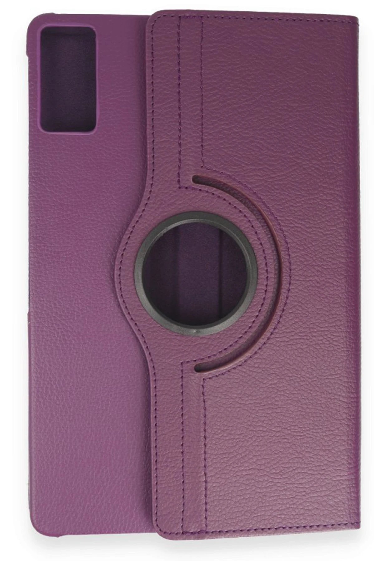 Samsung Galaxy T550 Tab A 9.7 Kılıf 360 Tablet Deri Kılıf - Mürdüm-(5796)