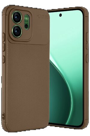 Oppo Reno 14F Auto Focus Karbon Kapak - Kahverengi-(5796)