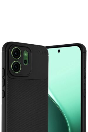 Oppo Reno 14F Auto Focus Karbon Kapak - Siyah-(5796)
