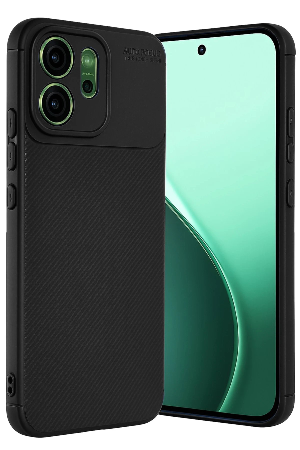 Oppo Reno 14F Auto Focus Karbon Kapak - Siyah-(5796) - Görsel 3
