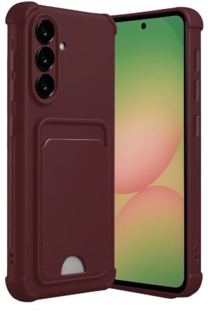 Samsung Galaxy A17 5G Kelvin Kartvizitli Silikon - Bordo-(5796)