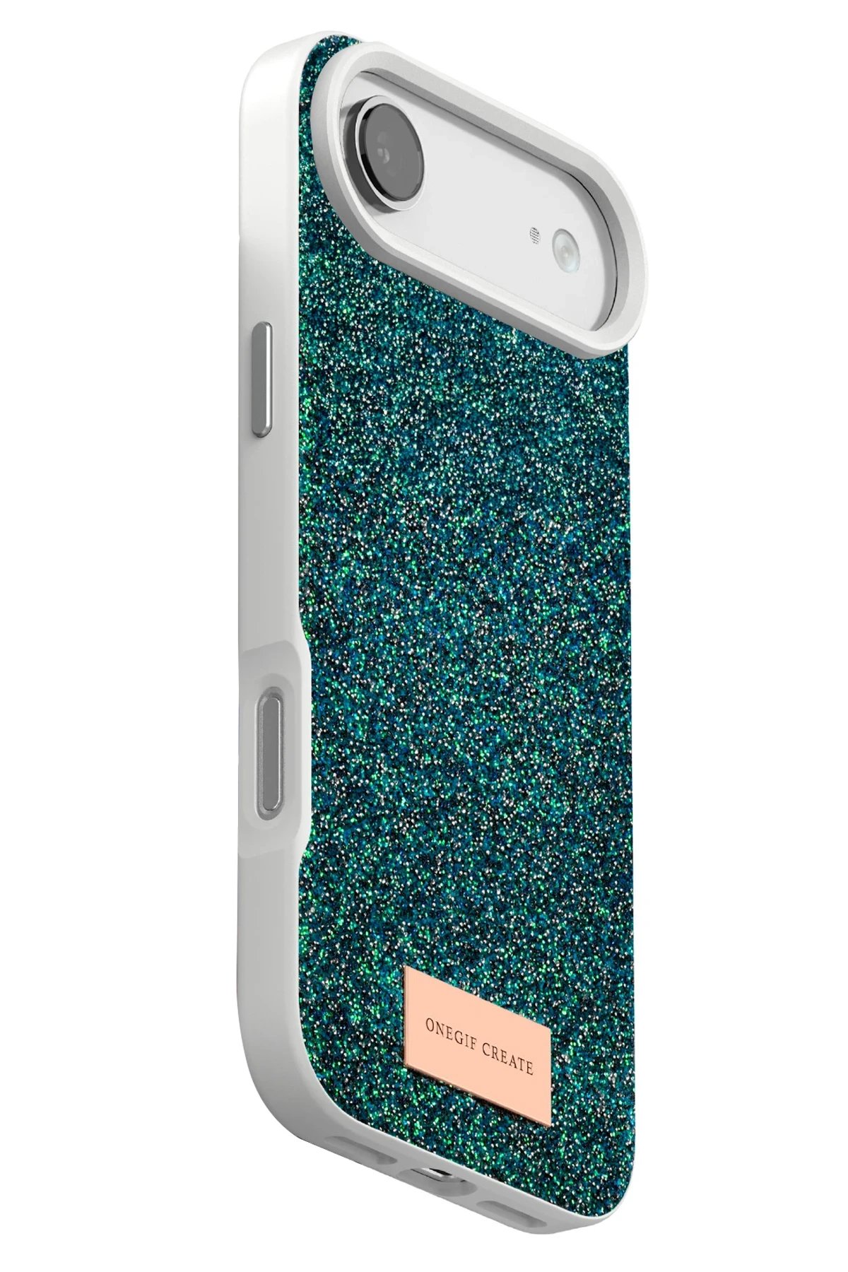 Apple iPhone 17 Air Bright Simli Kapak - Koyu Yeşil-(5796) - Görsel 3