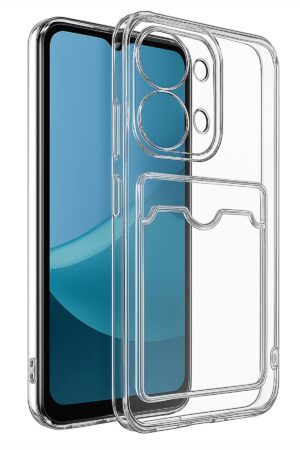Xiaomi Redmi 15C 4G Kılıf Kart Şeffaf Silikon - Şeffaf-(5796)