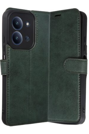 Xiaomi Redmi 15C 4G Trend S Plus Kapaklı Kılıf - Yeşil-(5796)