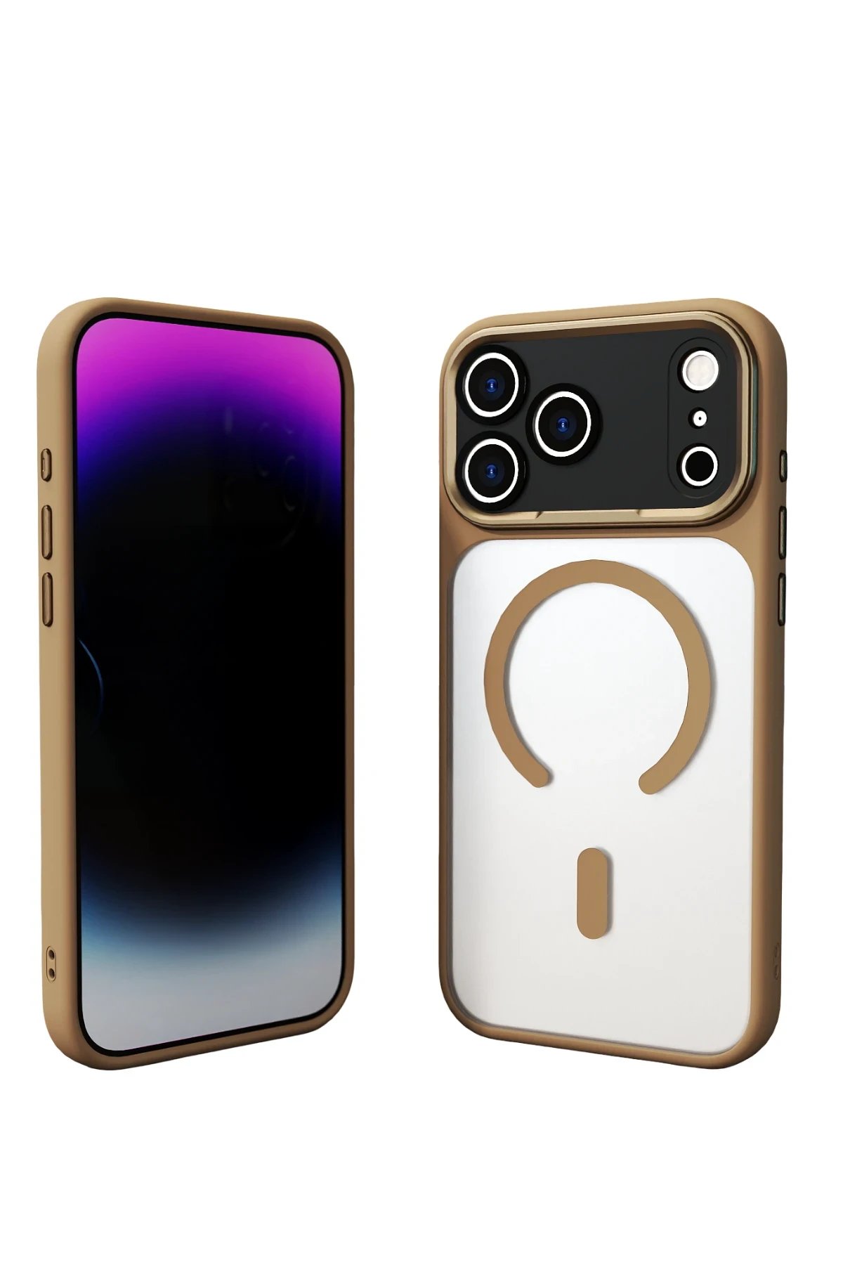 Apple iPhone 17 Pro Max Hazar Magsafe Kapak - Gold-(5796) - Görsel 4