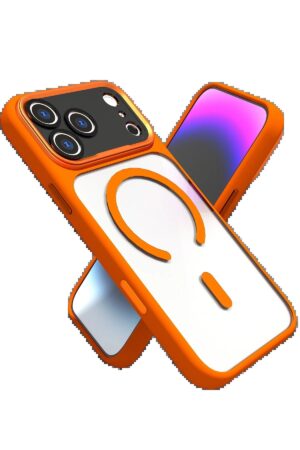 Apple iPhone 17 Pro Max Hazar Magsafe Kapak - Turuncu-(5796)