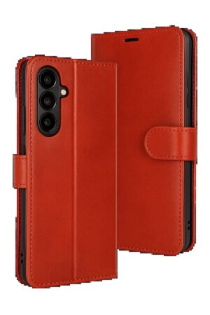 Samsung Galaxy S25 FE Trend S Plus Kapaklı Kılıf - Kırmızı-(5796)