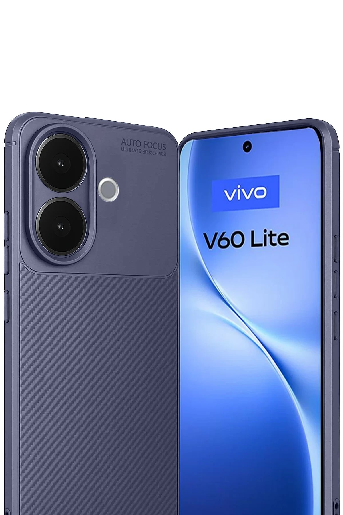 Vivo V60 Lite Auto Focus Karbon Kapak - Lacivert-(5796) - Görsel 2