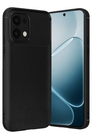 Oppo A6 Pro 4G Auto Focus Karbon Kapak - Siyah-(5796)