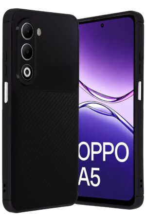Oppo A5 4G Auto Focus Karbon Kapak - Siyah-(5796)