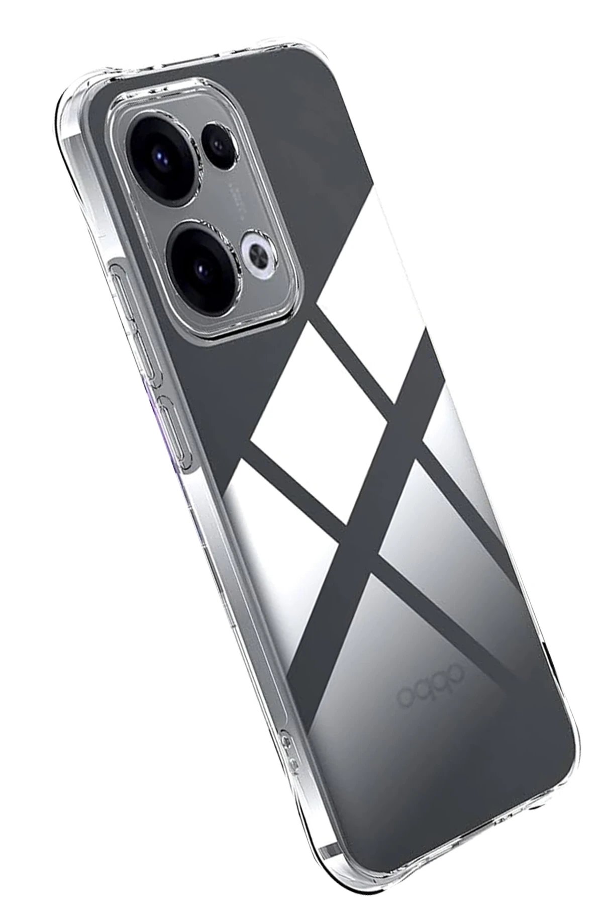 Oppo A6 Pro 4G Lüx Şeffaf Silikon - Şeffaf-(5796) - Görsel 3