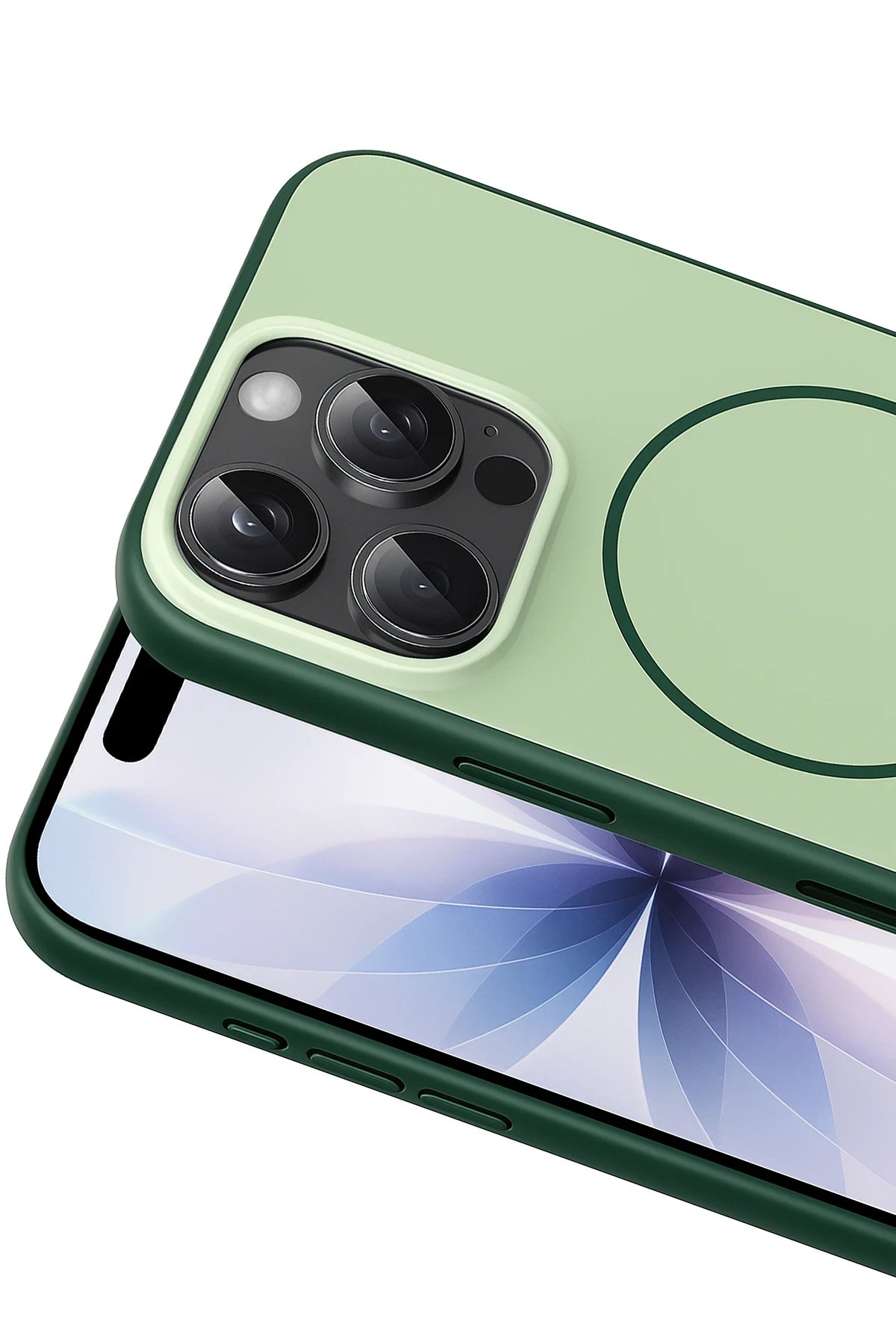 Apple iPhone 16 Pro Max Neva Magsafe Kapak - Koyu Yeşil-(5796) - Görsel 2