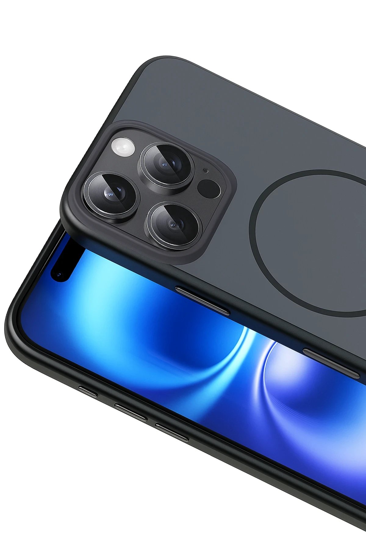 Apple iPhone 16 Pro Max Neva Magsafe Kapak - Siyah-(5796) - Görsel 2