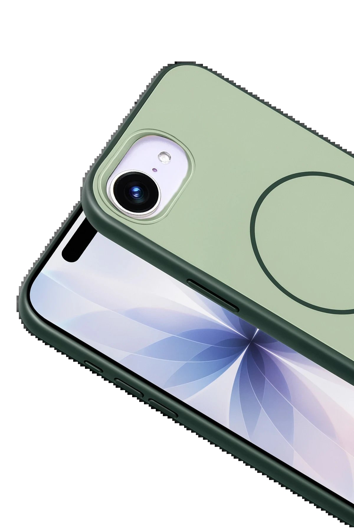 Apple iPhone 16E Neva Magsafe Kapak - Koyu Yeşil-(5796) - Görsel 2