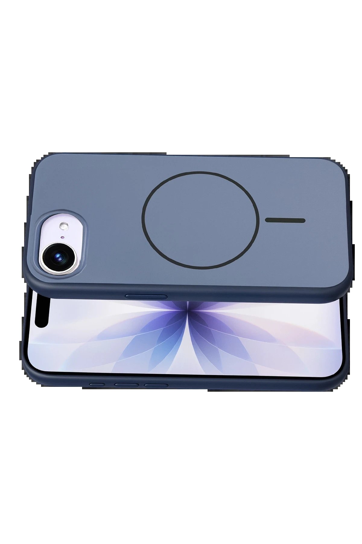 Apple iPhone 16E Neva Magsafe Kapak - Lacivert-(5796) - Görsel 3