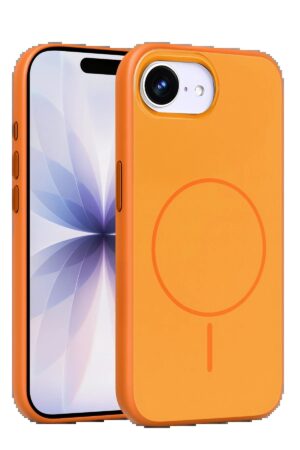 Apple iPhone 16E Neva Magsafe Kapak - Turuncu-(5796)