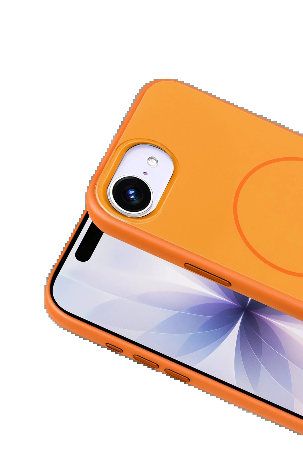 Apple iPhone 16E Neva Magsafe Kapak - Turuncu-(5796) - Görsel 2