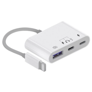 İPhone-Otg Hub -Usb Type C To Kulaklık ve Usb Kamera Okuyucu Otg-(5775)
