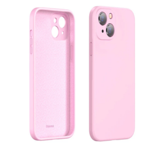 Baseus Liquid iPhone 13 6.1 Kılıf Kamera Korumalı İçi Kadife Silikon Kılıf-(5775)