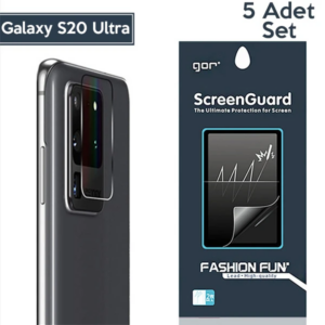GOR Samsung Galaxy S20 Ultra  Kamera Lens Koruyucu 5 Adet-(5775)