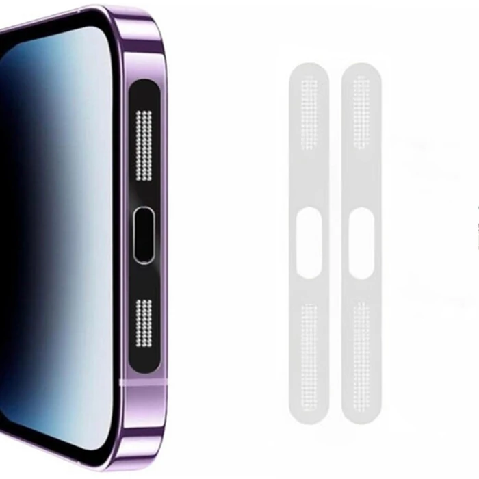 Ally iPhone 14 İçin Anti-Dust Toz Ve Kir Önleyici Sticker 2 Adet Set-(5775) - Görsel 2