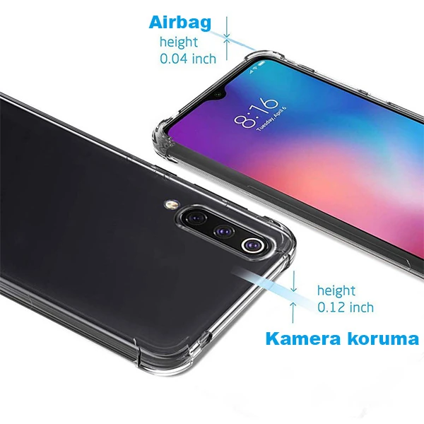 Xiaomi Mi 9 Pro 5G Anti-Drop Darbe Emici Silikon Kılıf-(5775) - Görsel 2