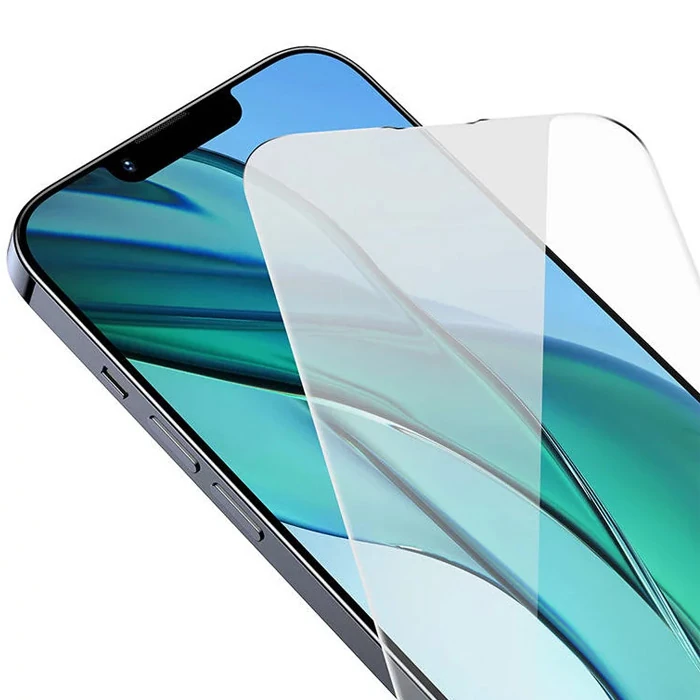 Baseus Crystal Serisi iPhone 15 Plus Full Koruma Tempered Cam Ekran Koruyucu 2 Adet Set-(5775) - Görsel 3