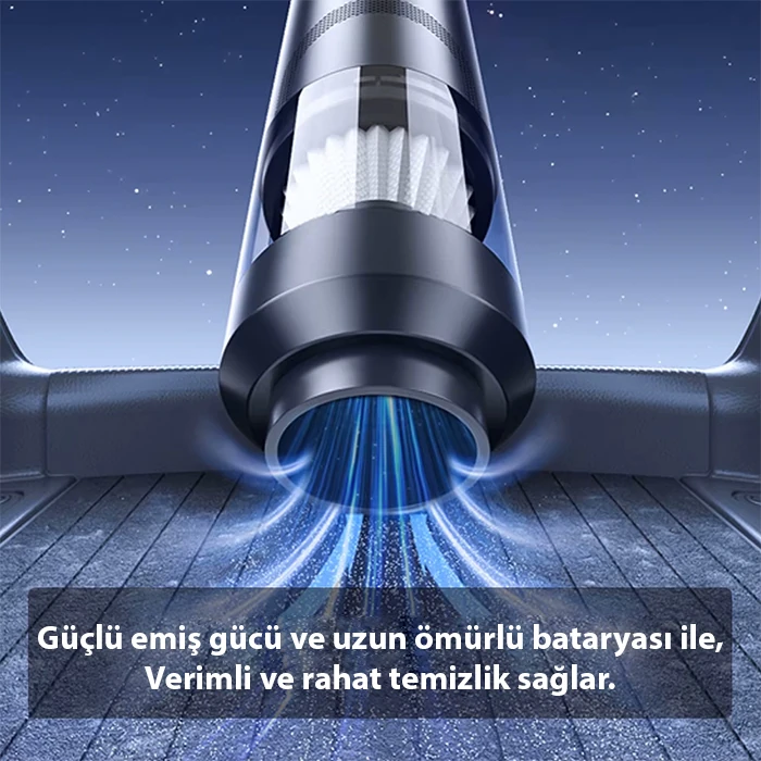 ALLY Elektrikli Araç Süpürgesi - Araba Süpürgesi - Oto Süpürge - Mini Süpürge ST-6675c-(5775) - Görsel 3