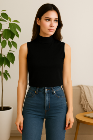 Kadın Kolsuz Body-(17952)