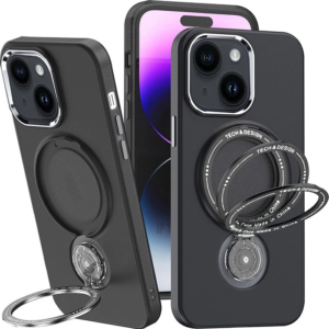 ALLY iPhone 15 Plus İçin Magsafe Uyumlu Standlı Manyetik Silikon Kılıf-(5775)