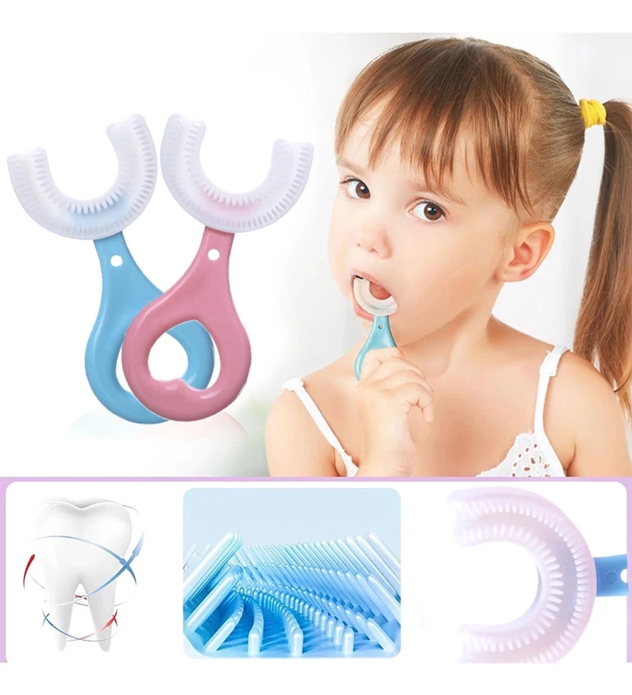 U Tipi Bebek Ağız Bakım ve Diş Fırçası - Görsel 4