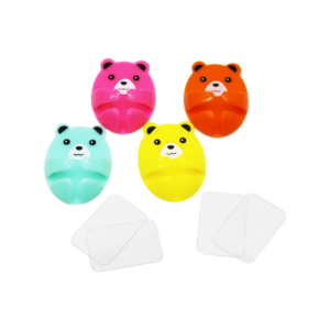 4 PARÇA  RENKLİ BÜYÜK AYICIK KABLO TUTACAK