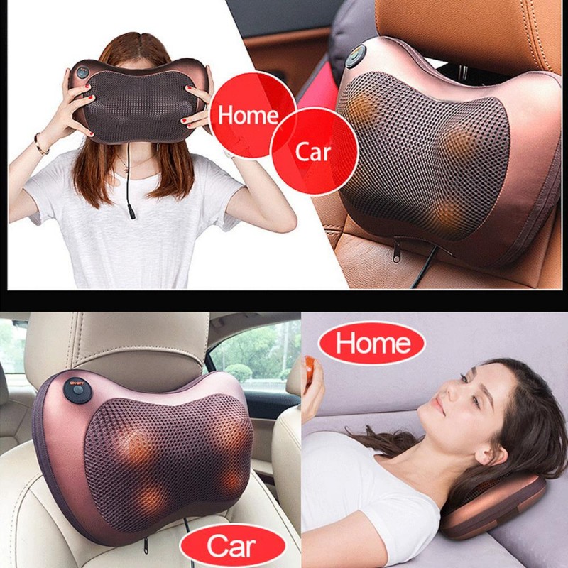 Car Home Ovmalı Masaj Yastığı, Araç Boyun Masaj Aleti - Görsel 2