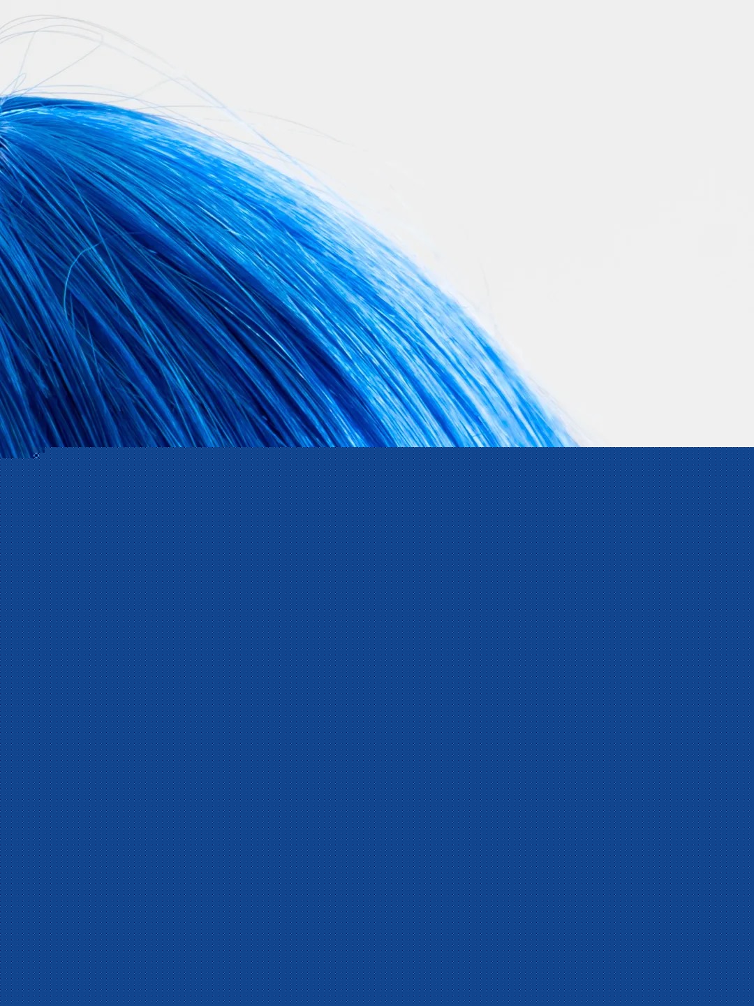 Mavi Renk Uzun Parti Peruğu - Görsel 4