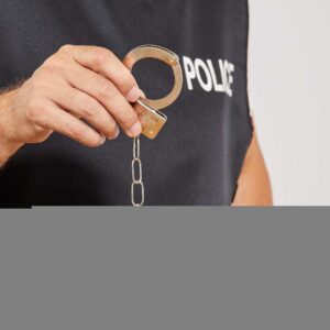 Metal Malzemeden İmal Anahtarlı Oyuncak Polis Kelepçesi