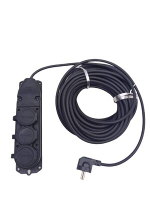 3LÜ 20 MT UZATMA KABLOSU ÇANTALI KAUÇUK PRİZ 3X1.5 CCA KABLO