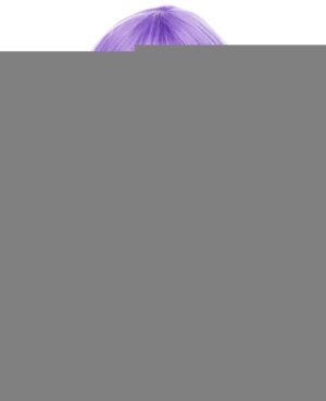 Mor Renk Uzun Düz Parti Peruğu