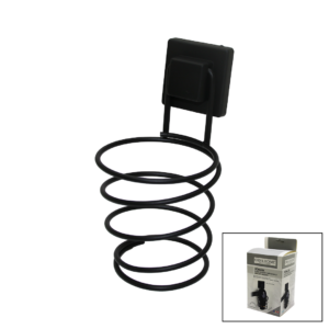 SİYAH - METAL FÖNLÜK FÖN MAKİNE ASKISI KARE MACUN YAPIŞKANLI10X11X15CM