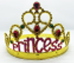 Prenses Yazılı Altın Renk Ayarlanabilir Parti Tacı 60 cm