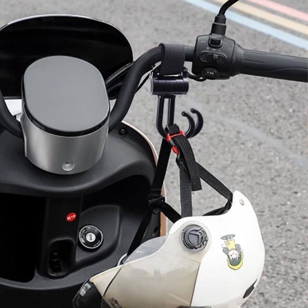 2li Bebek Arabasına Uyumlu Cırtlı Eşya Taşıma Aparatı 360 Derece Dönebilen Plastik Kanca - Görsel 3